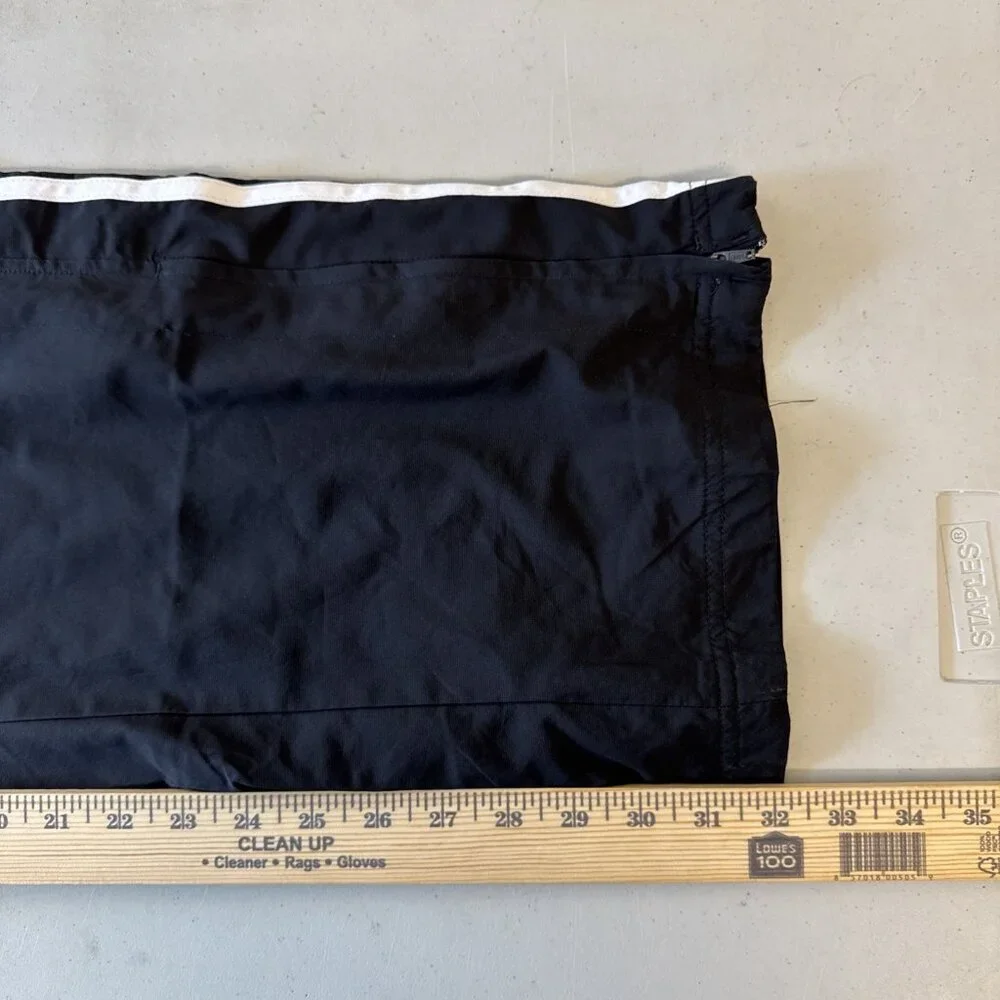 Men’s L Adidas 2006 Track Pants Drawstring Black‎ White 3 Stripe (D22)